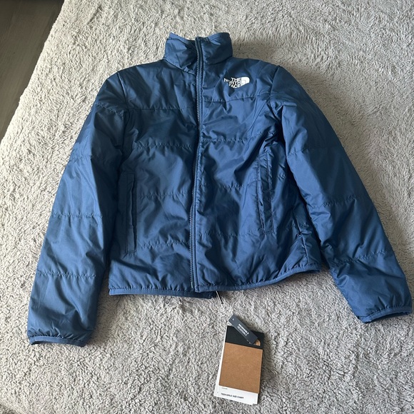 North face jacket size M(10) in blue reversible - Picture 2 of 2